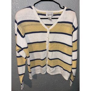 Christopher & Banks striped knit cardigan